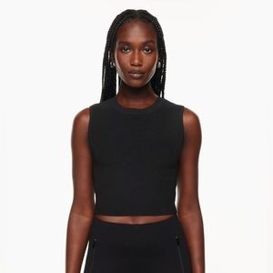 Sculpt Knit Muscle Tank Black Small